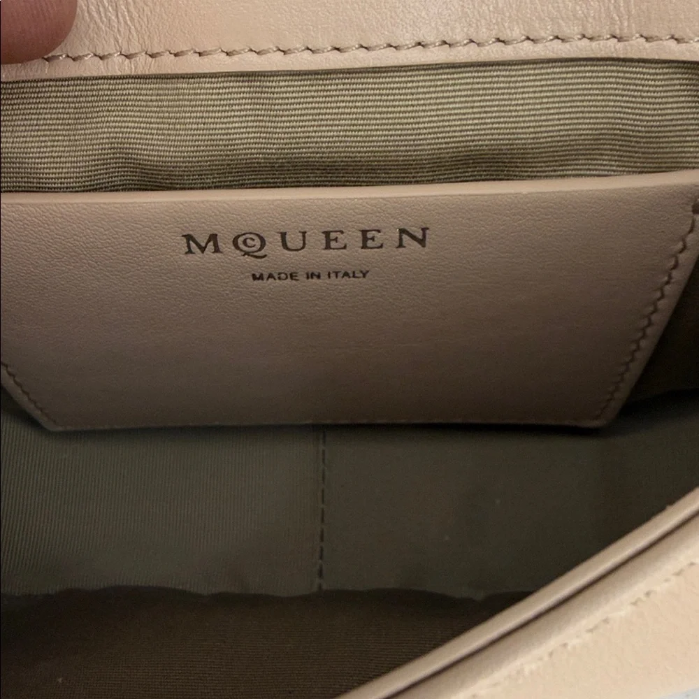 McQueen Mini T-Bar Leather Shoulder Crossbody Bag – Blush Pink – NIB - Picture 9 of 11